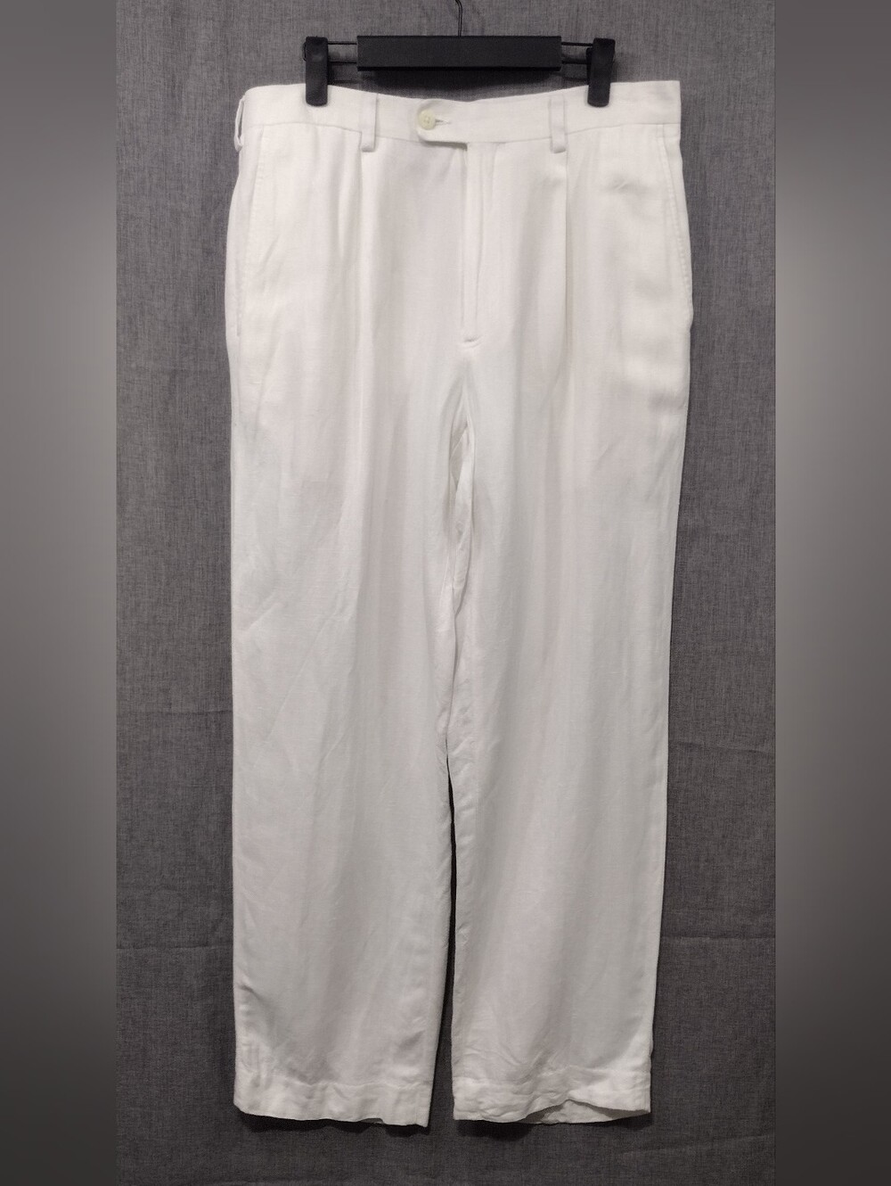 Cubavera Linen Rayon Men's Dress Pants - Straight Leg 32X30 White Office Career